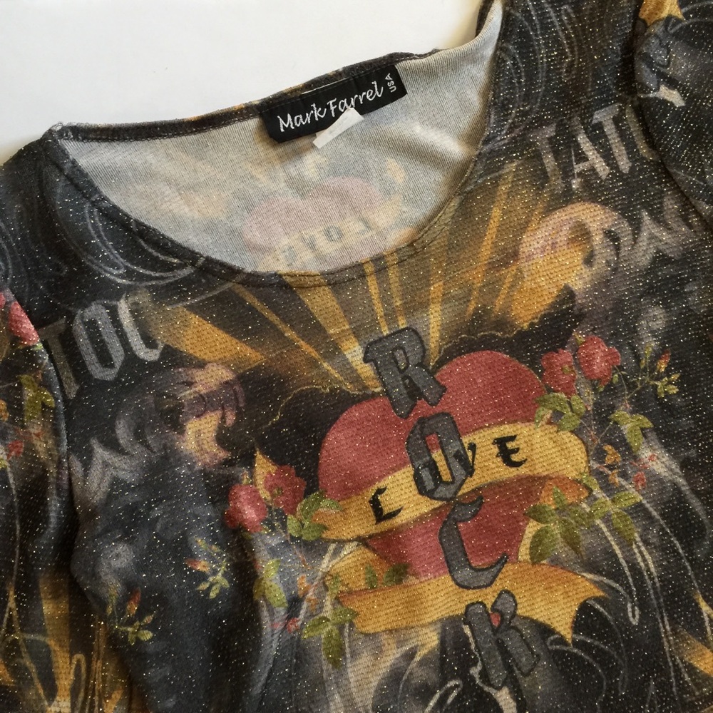 Vintage y2k Tattoo Print Bodycon Dress